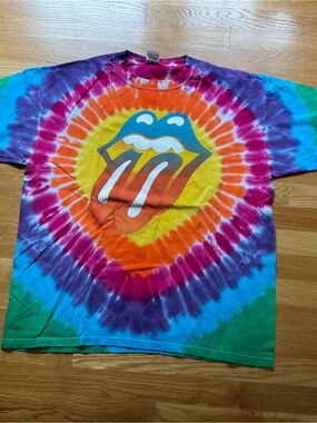 Tie-Dye Tee with Rolling Stones logo